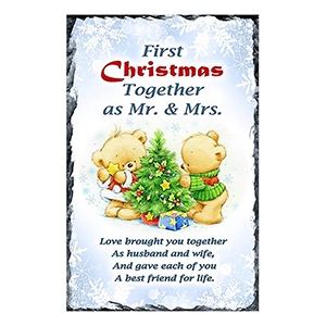 Personalsied Christmas Candle Gift - Baby Bear Decorating Your First Xmas